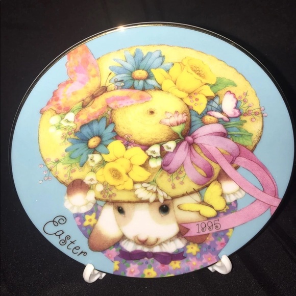 22k Gold Trim Easter Plate - Picture 3 of 4